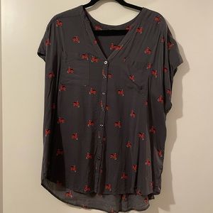 Grey Button Up Torrid Shirt size 2